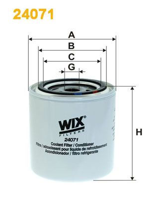 WIX FILTERS aušinimo skysčio filtras 24071